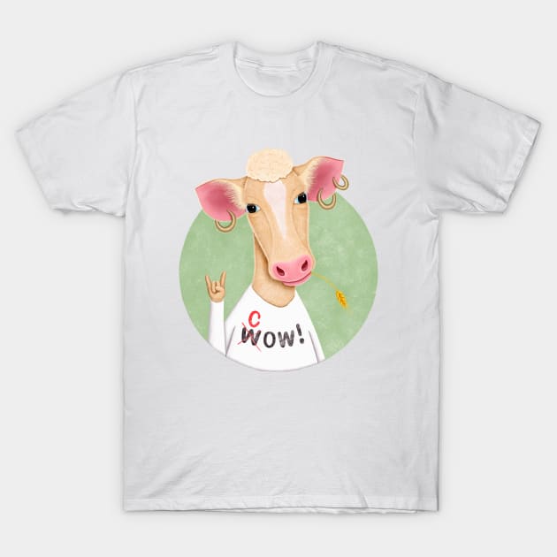 Wow Cow T-Shirt by DrawingEggen